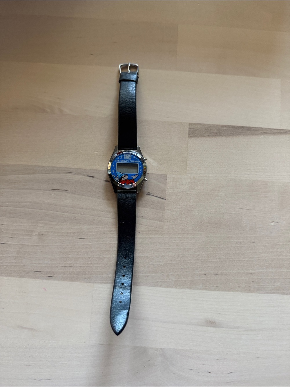 Disney Channel Blue Dial Digital Watch with Black Strap